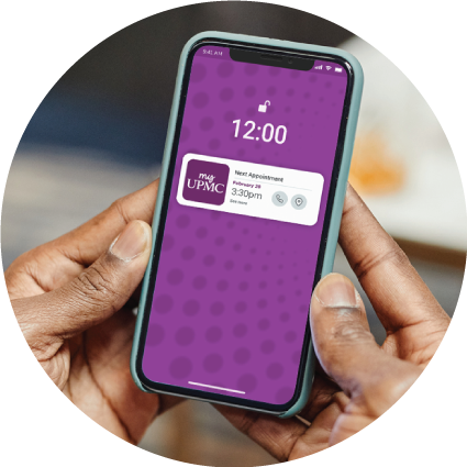 Phone with MyUPMC notification